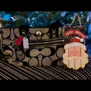 Coach Signature Carly Black Purse